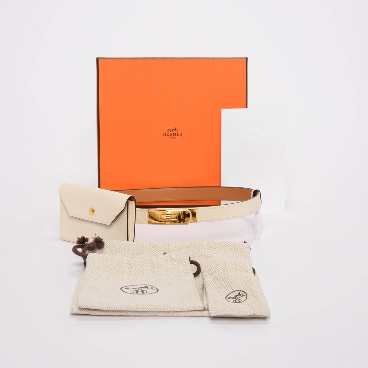 Hermes Nata Epsom Kelly Pocket 18 Belt