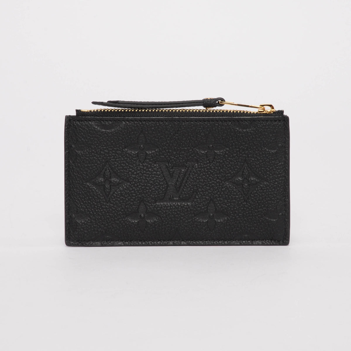 Louis Vuitton Black Monogram Empreinte Zip Card Holder