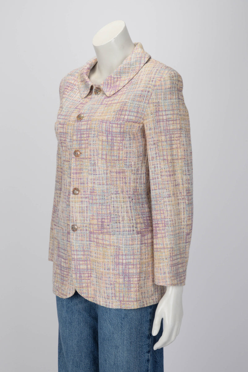 Chanel Pastel Check Four Pocket Jacket FR 38