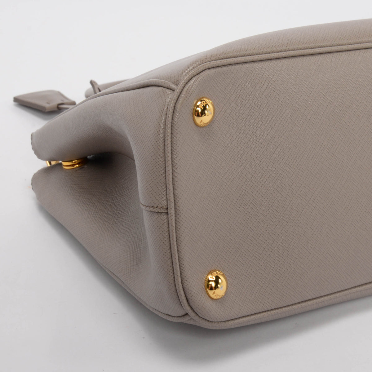 Prada Grey Saffiano Lux Small Galleria Tote