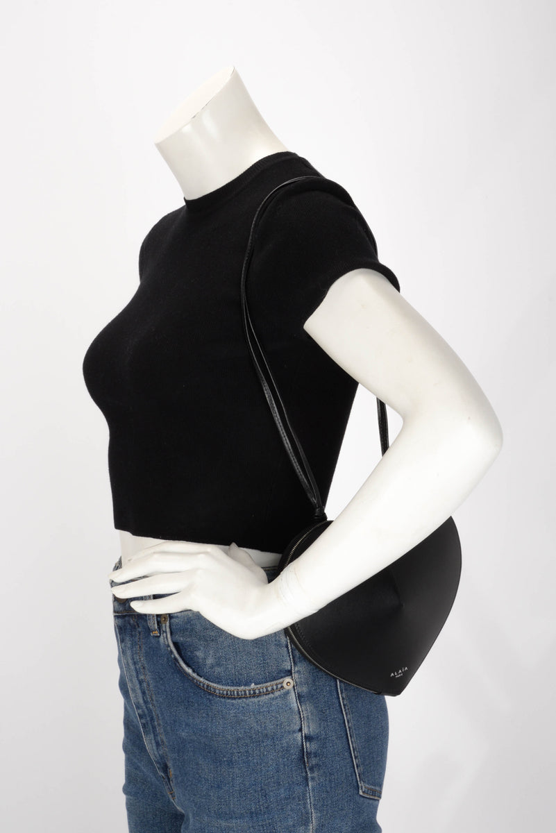 Alaia Black Calfskin Le Coeur Shoulder Bag