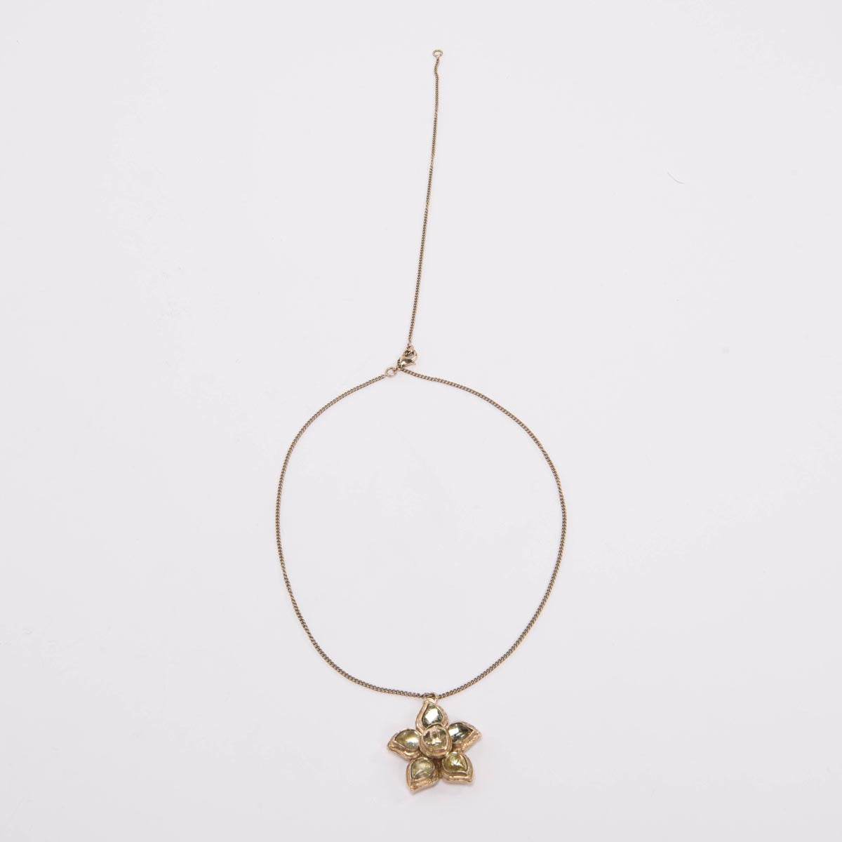 Chanel Light Gold Gripoix Paris-Bombay Camellia Necklace