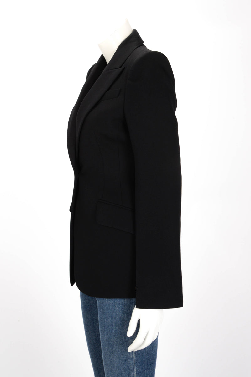 Alexander McQueen Black Wool Blend Split Sleeve Jacket IT 38