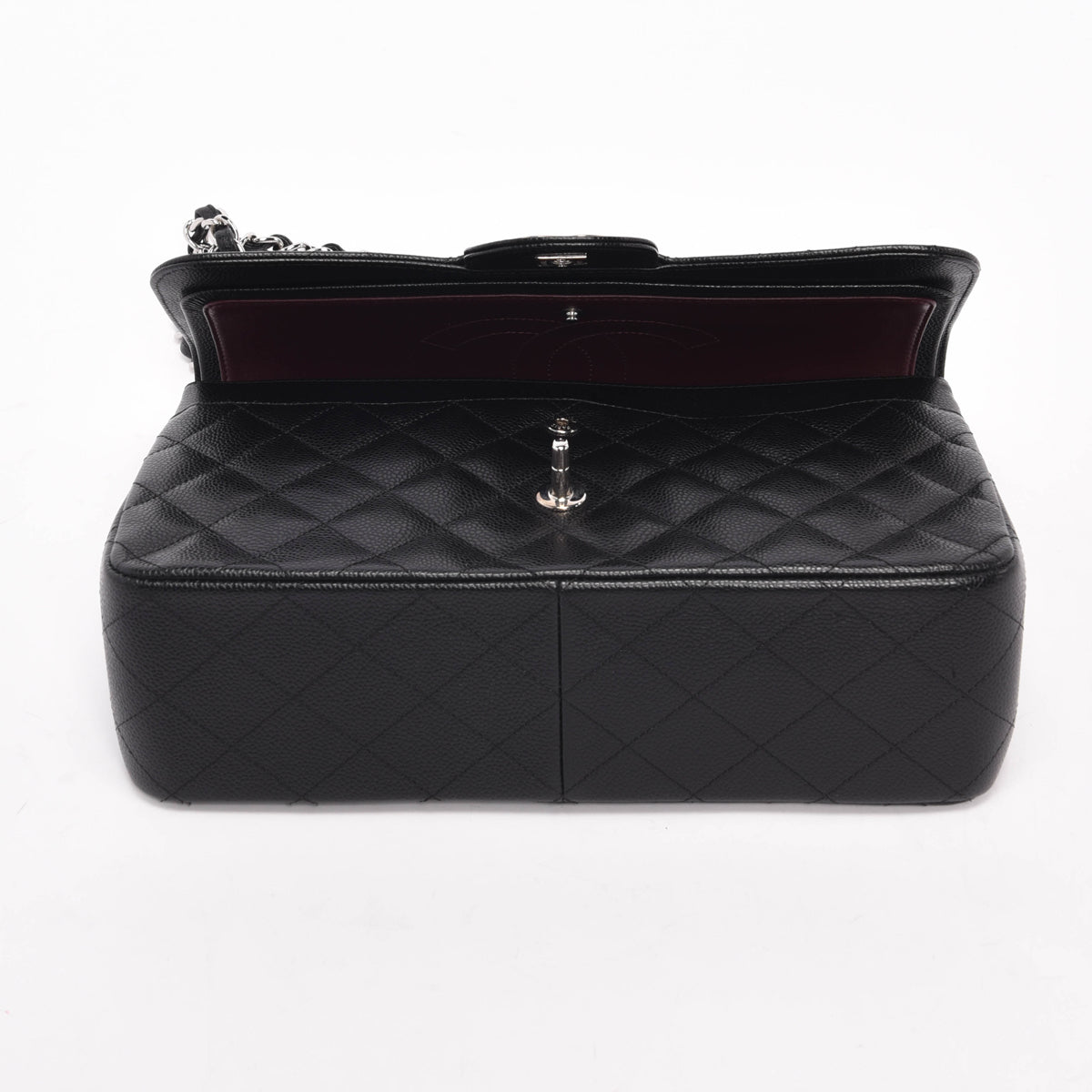 Chanel Black Quilted Caviar Large Classic Flap Bag