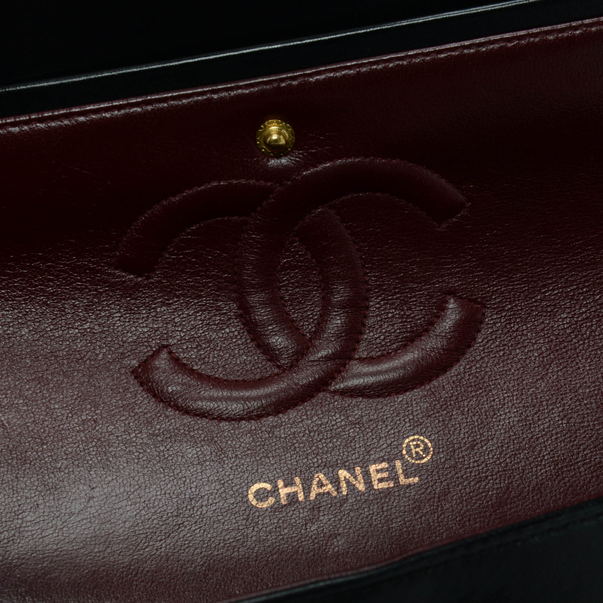 Chanel Vintage Black Quilted Lambskin Medium Classic Flap Bag