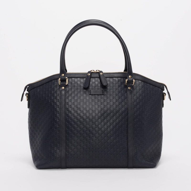 Gucci Navy Microguccissima Dome Satchel - Blue Spinach