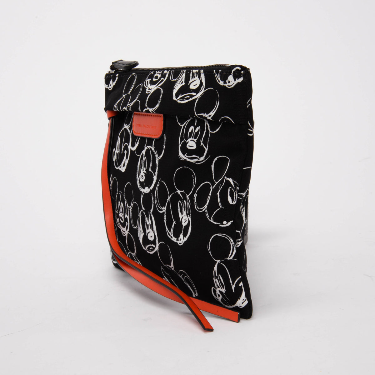 Stella McCartney Black & White Canvas Mickey Mouse Pouch