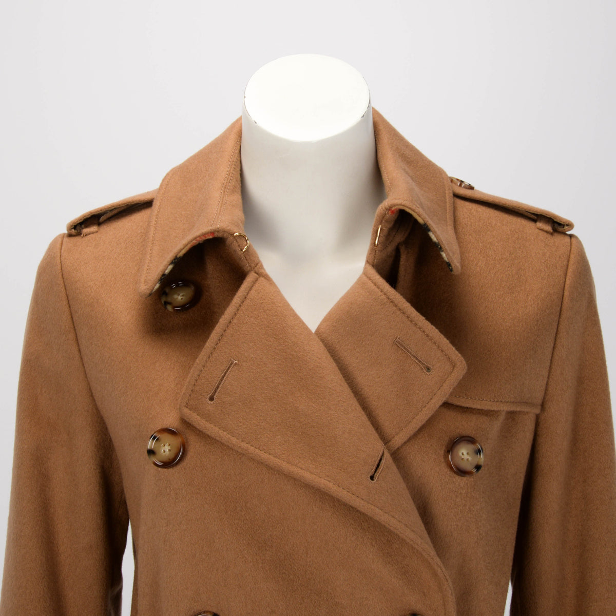 Burberry Bronze Cashmere Kensington Trench Coat UK 6