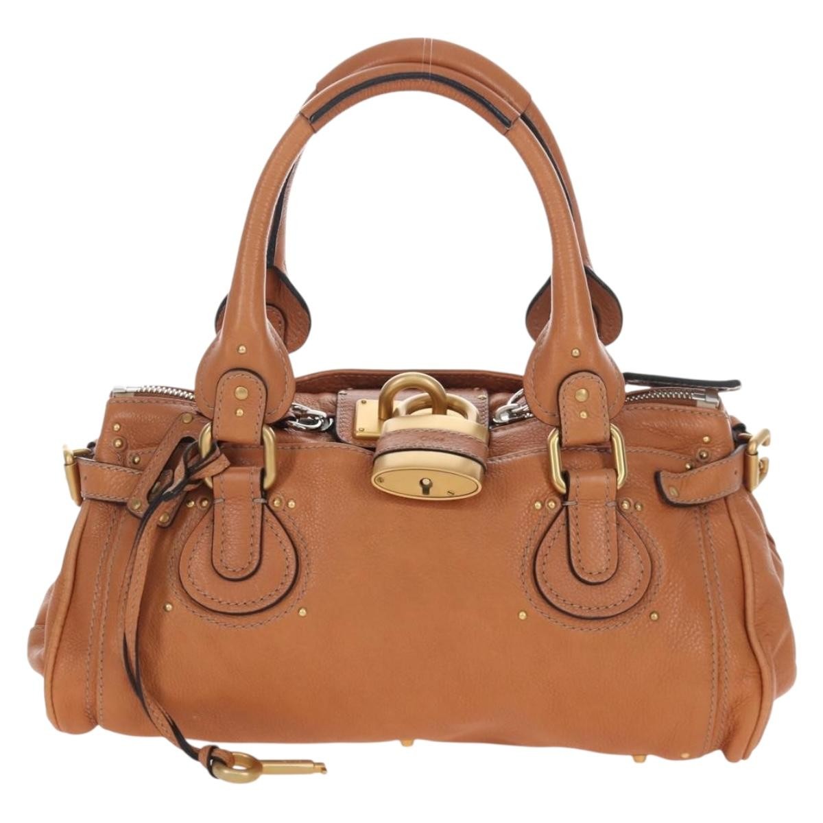 Chloe Cognac Leather Medium Paddington Bag