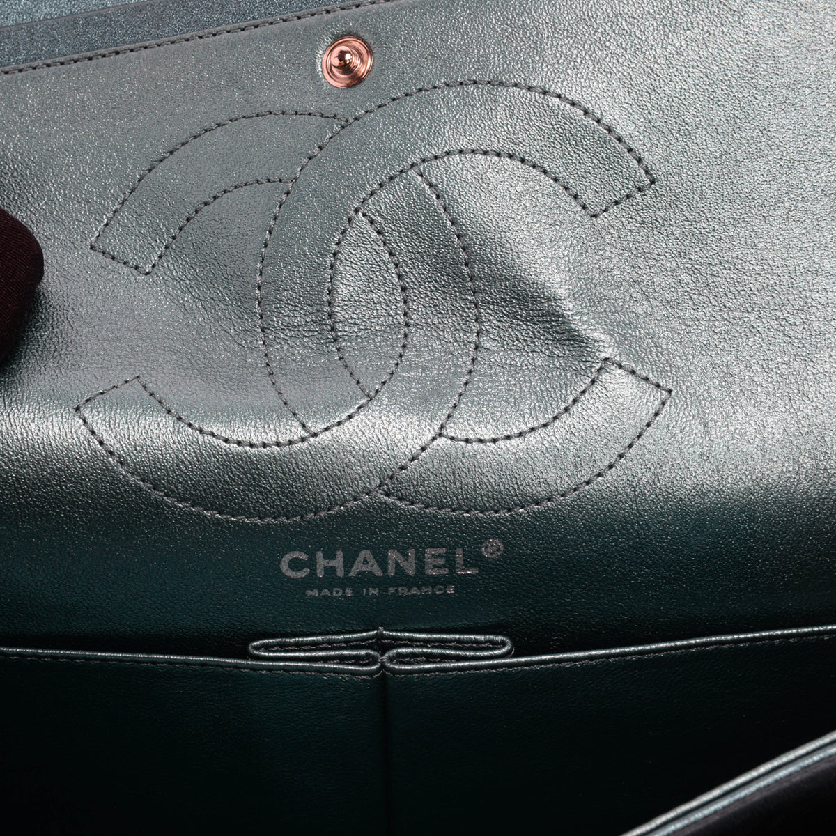 Chanel Teal Metallic Calfskin 2.55 Reissue 226 Flap Bag