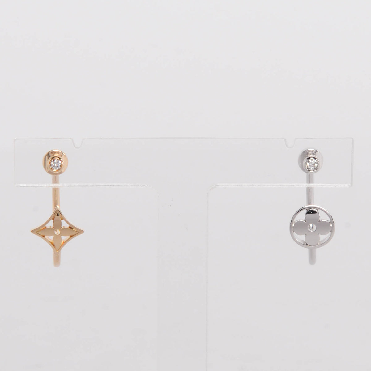 Louis Vuitton Gold & Diamond Idylle Blossom Hoop Earrings