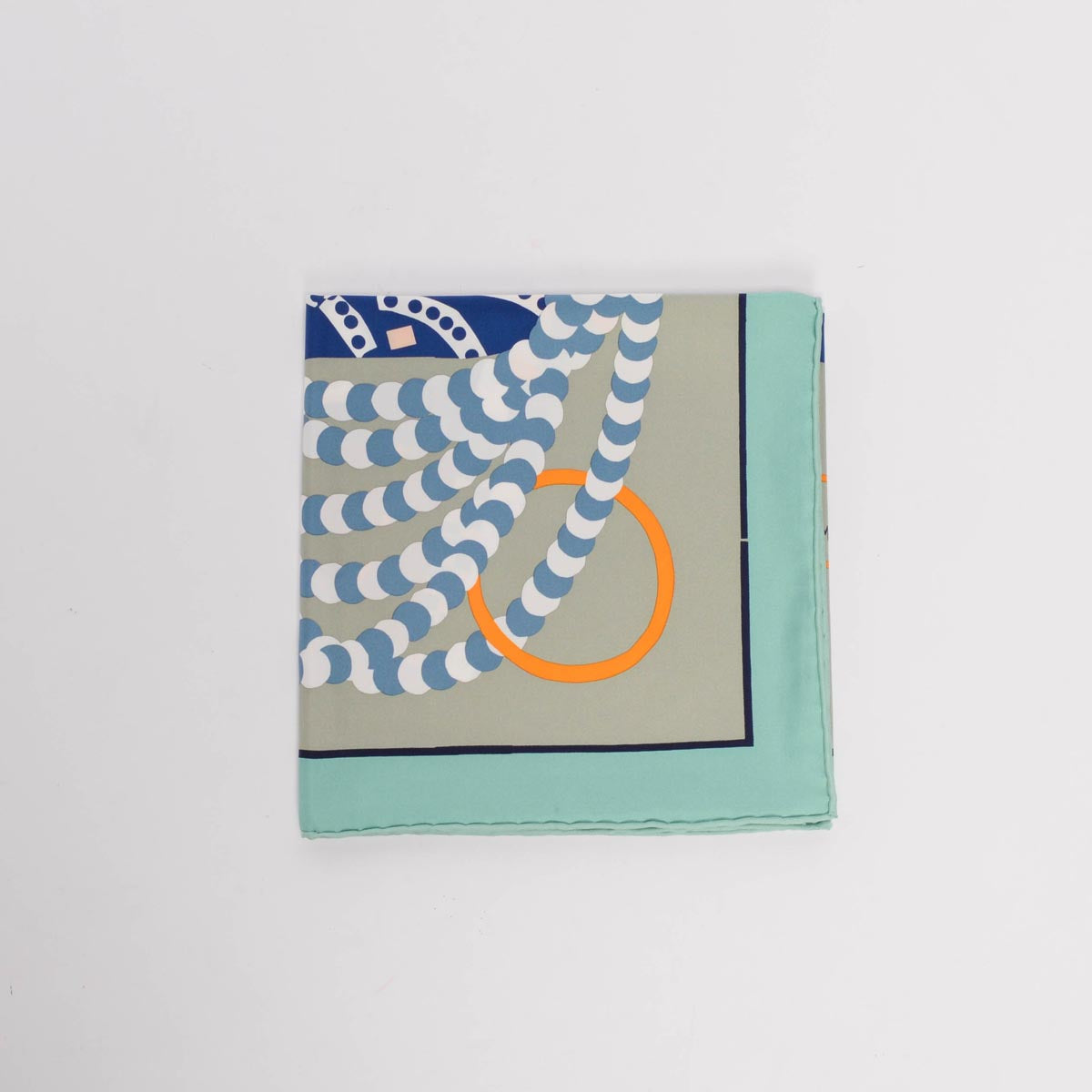 Hermes Vert Amande Silk Silla de Gaucho Scarf 90