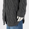 Brunello Cucinelli Charcoal Cashmere Blend Cable Knit Cardigan L - Blue Spinach