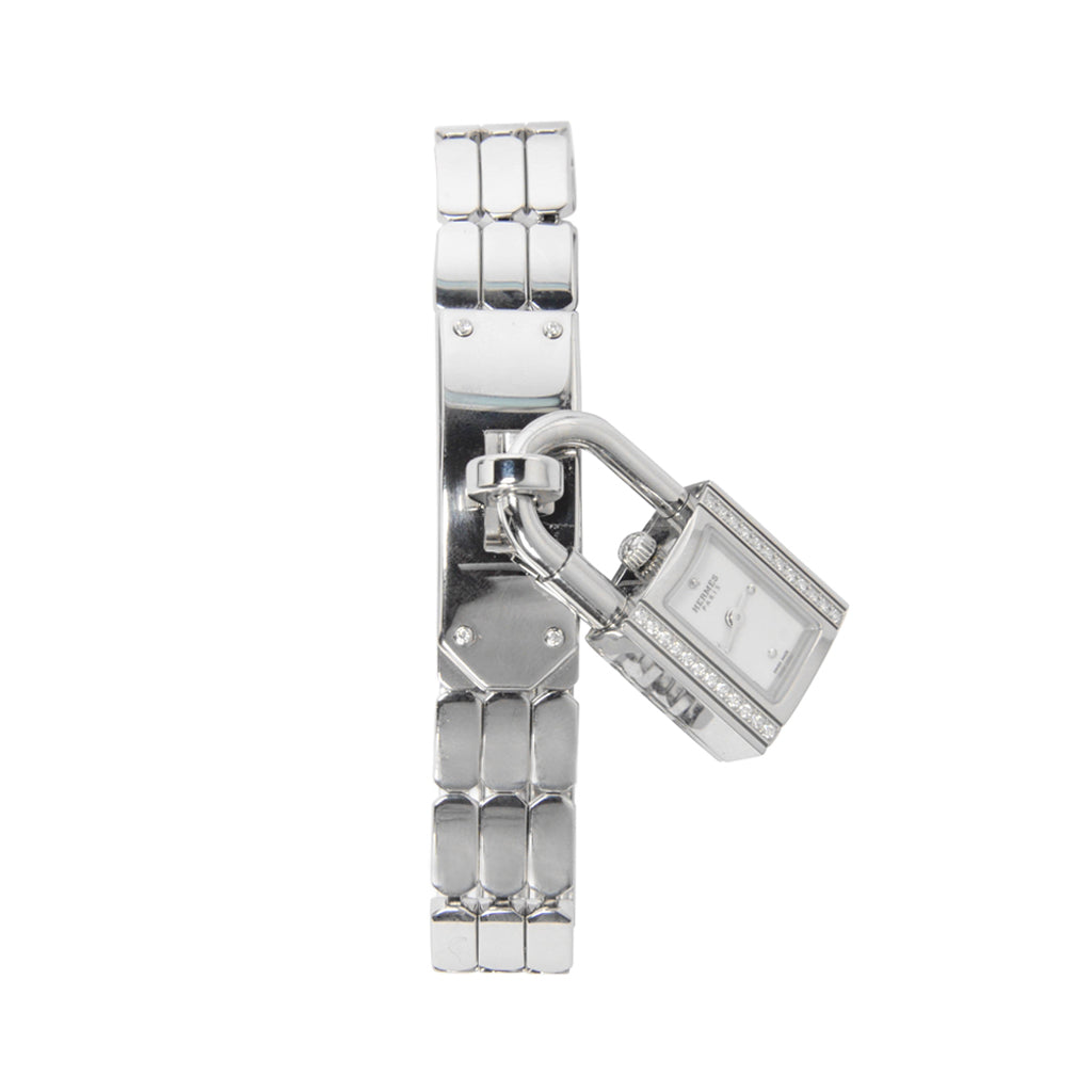 Hermes Steel & Diamond Mini Model Kelly Watch