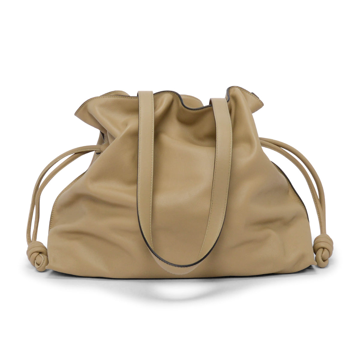 Loewe Clay Green Nappa Calfskin Large Flamenco Clutch