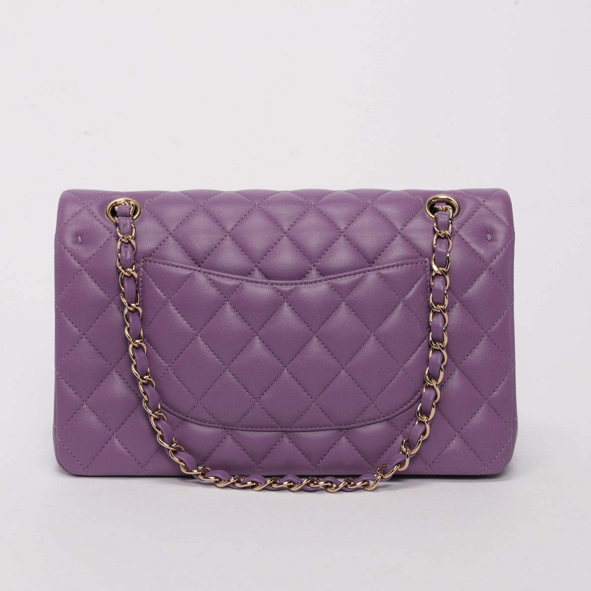 Chanel Purple Quilted Lambskin Medium Classic Flap Bag