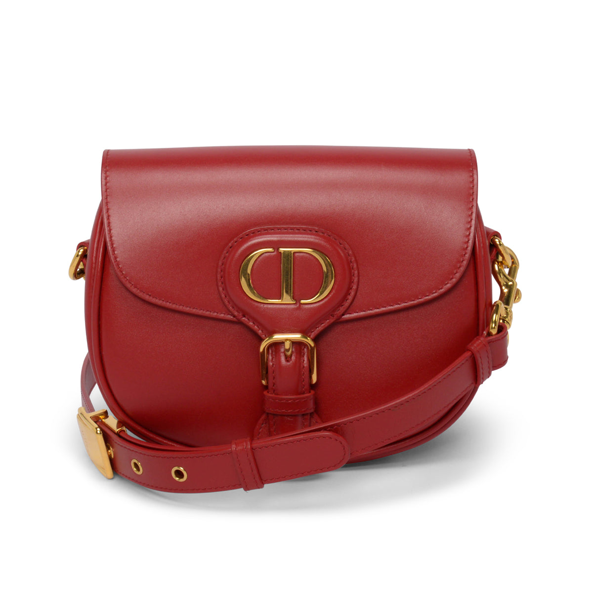 Dior Cherry Red Box Calfskin Small Dior Bobby Bag