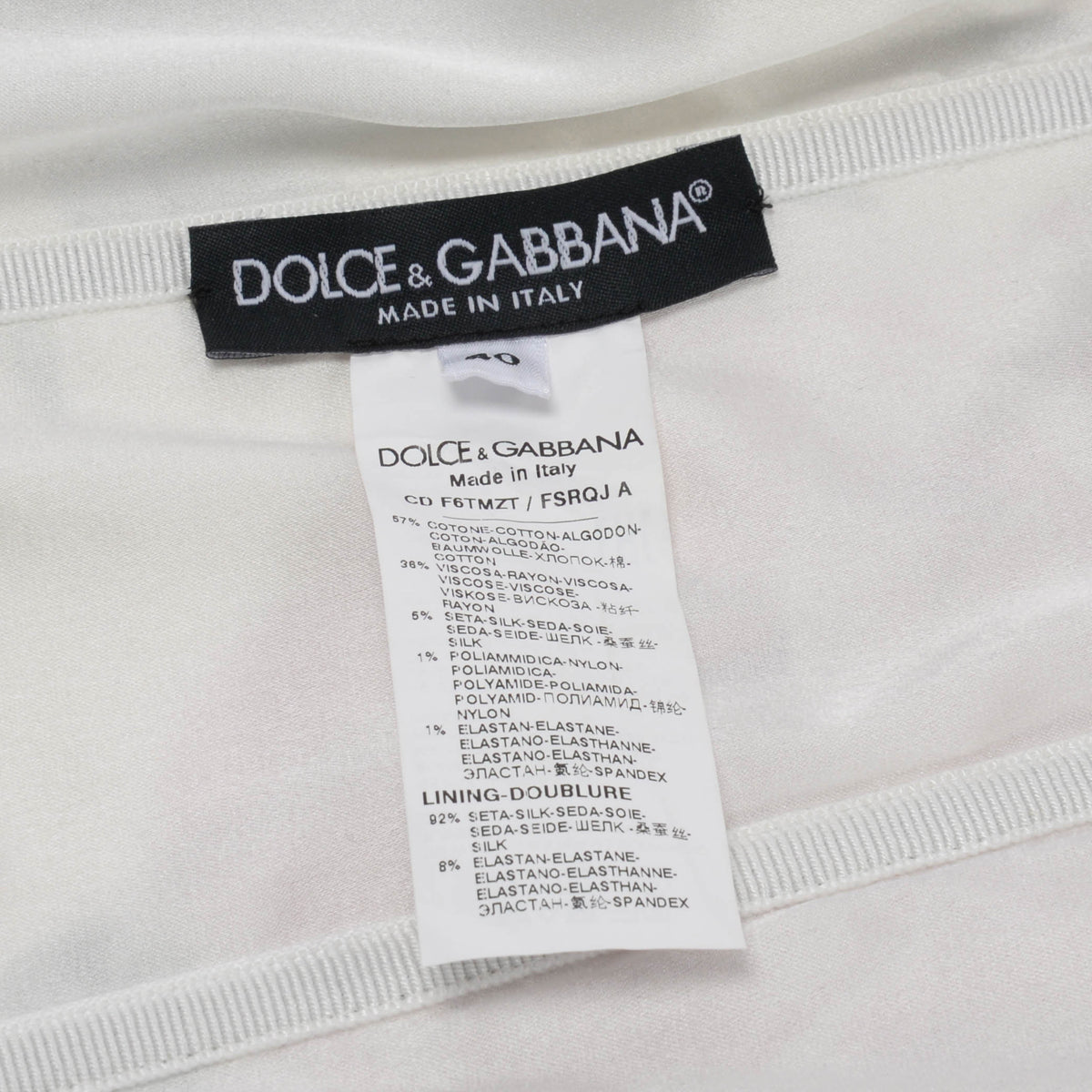 Dolce & Gabbana White Rose Print Mini Dress IT 40