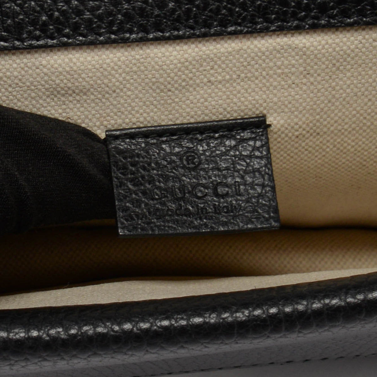 Gucci Black Grained Calfskin Mini Dionysus Bag