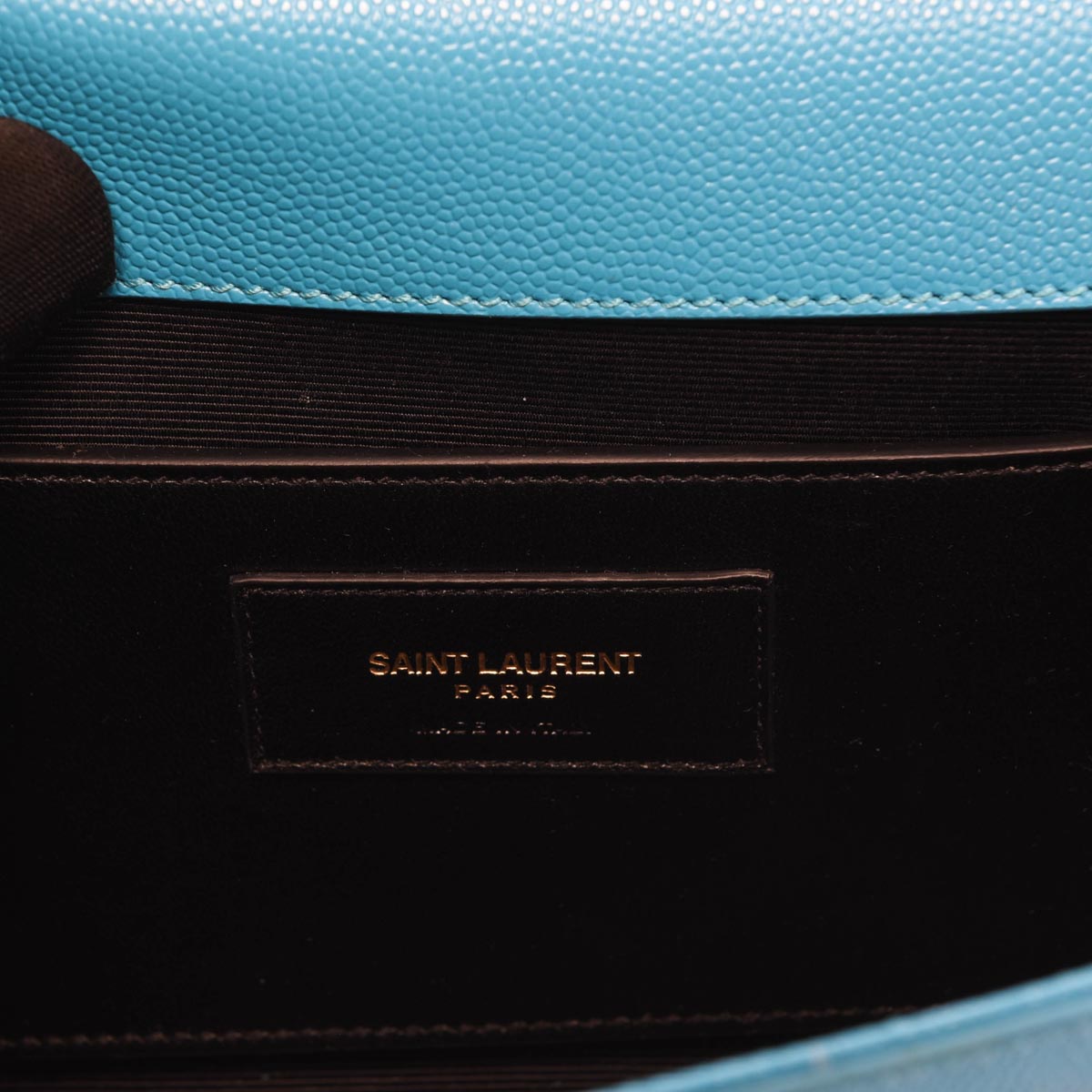 Saint Laurent Turquoise Grain de Poudre Cassandre Clutch