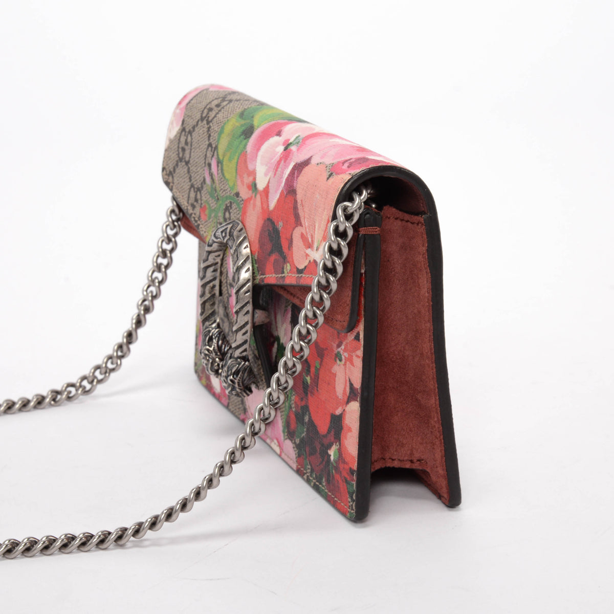 Gucci Pink GG Blooms Super Mini Dionysus Bag