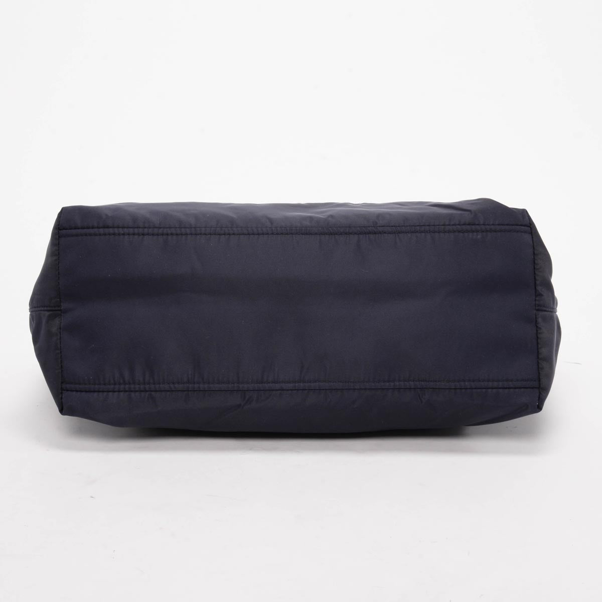 Prada Navy Re-Nylon Embroidered Logo Tote