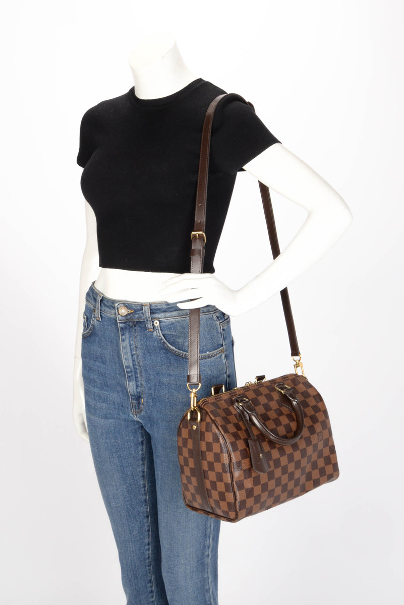Louis Vuitton Damier Ebene Speedy Bandouliere 25
