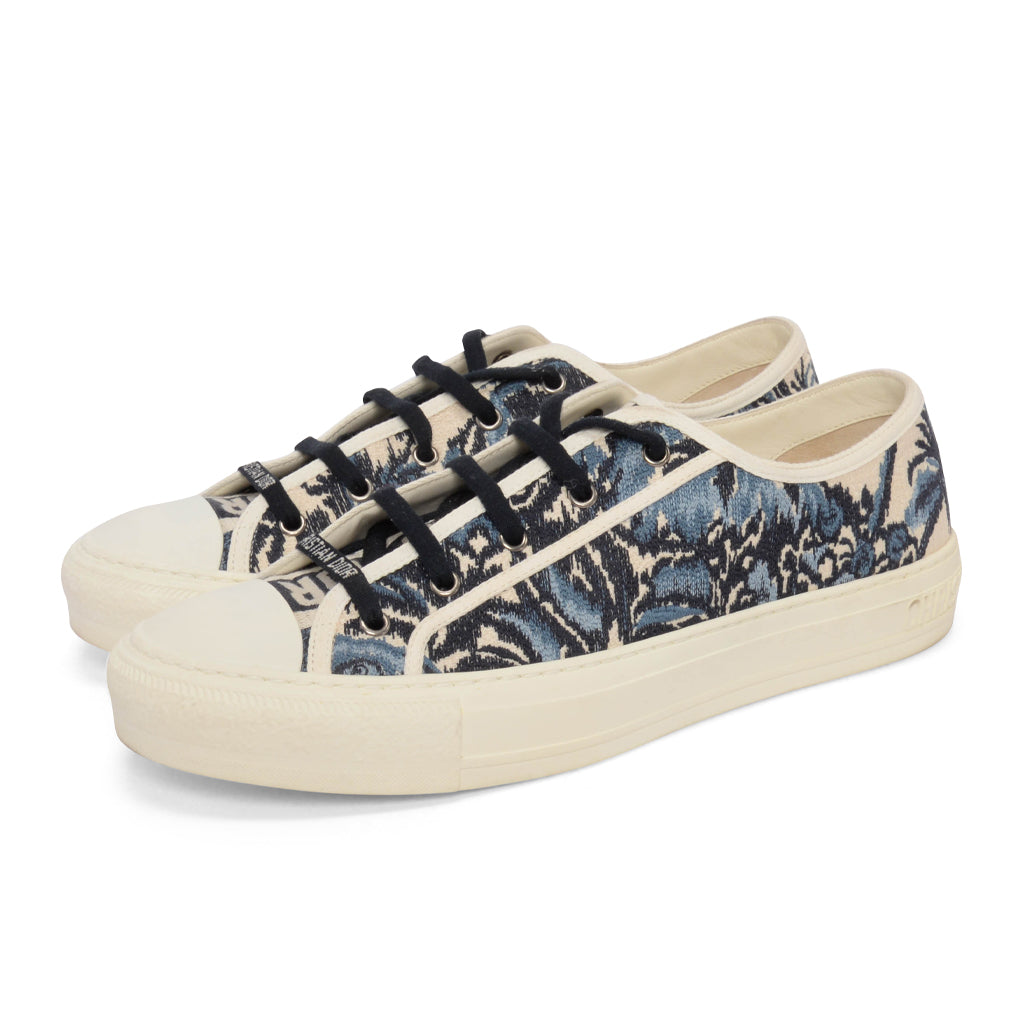 Dior Indigo Palms Embroidered Walk'N'Dior Sneakers 42