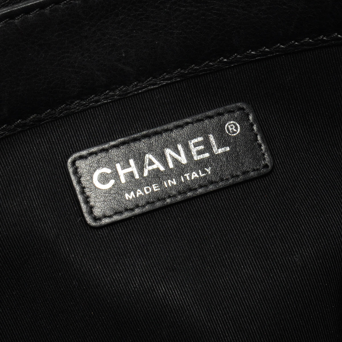 Chanel Black Calfskin Old Medium Reverso Boy Bag