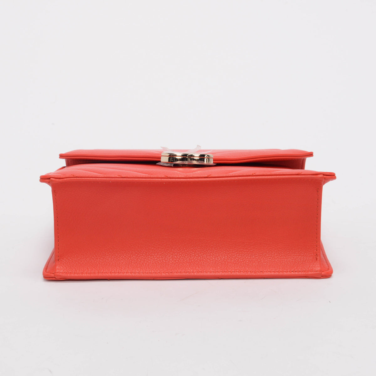 Chanel Red Chevron Calfskin Small Envelope Flap Bag