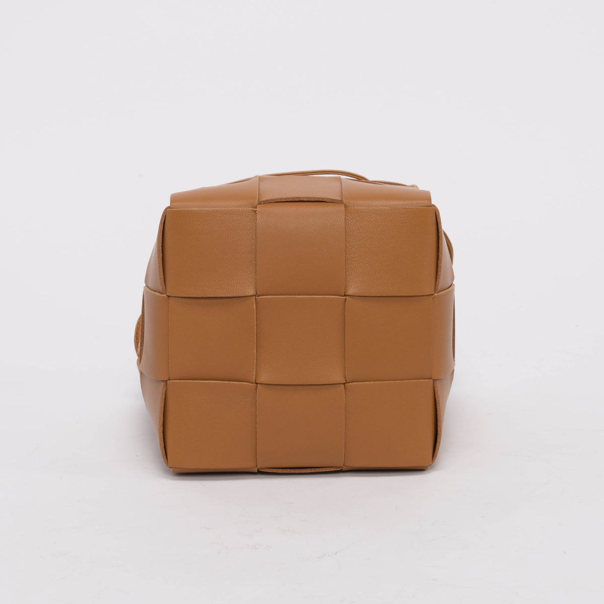 Bottega Veneta Camel Intreccio Small Cassette Bucket Bag