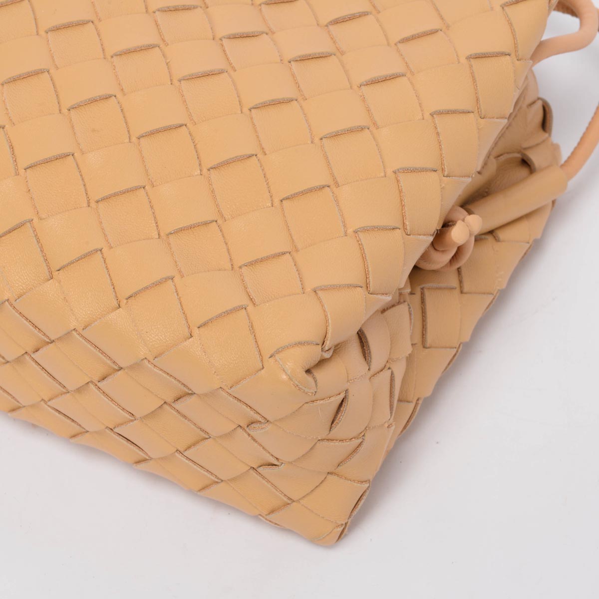 Bottega Veneta Almond Intrecciato Small Loop Camera Bag
