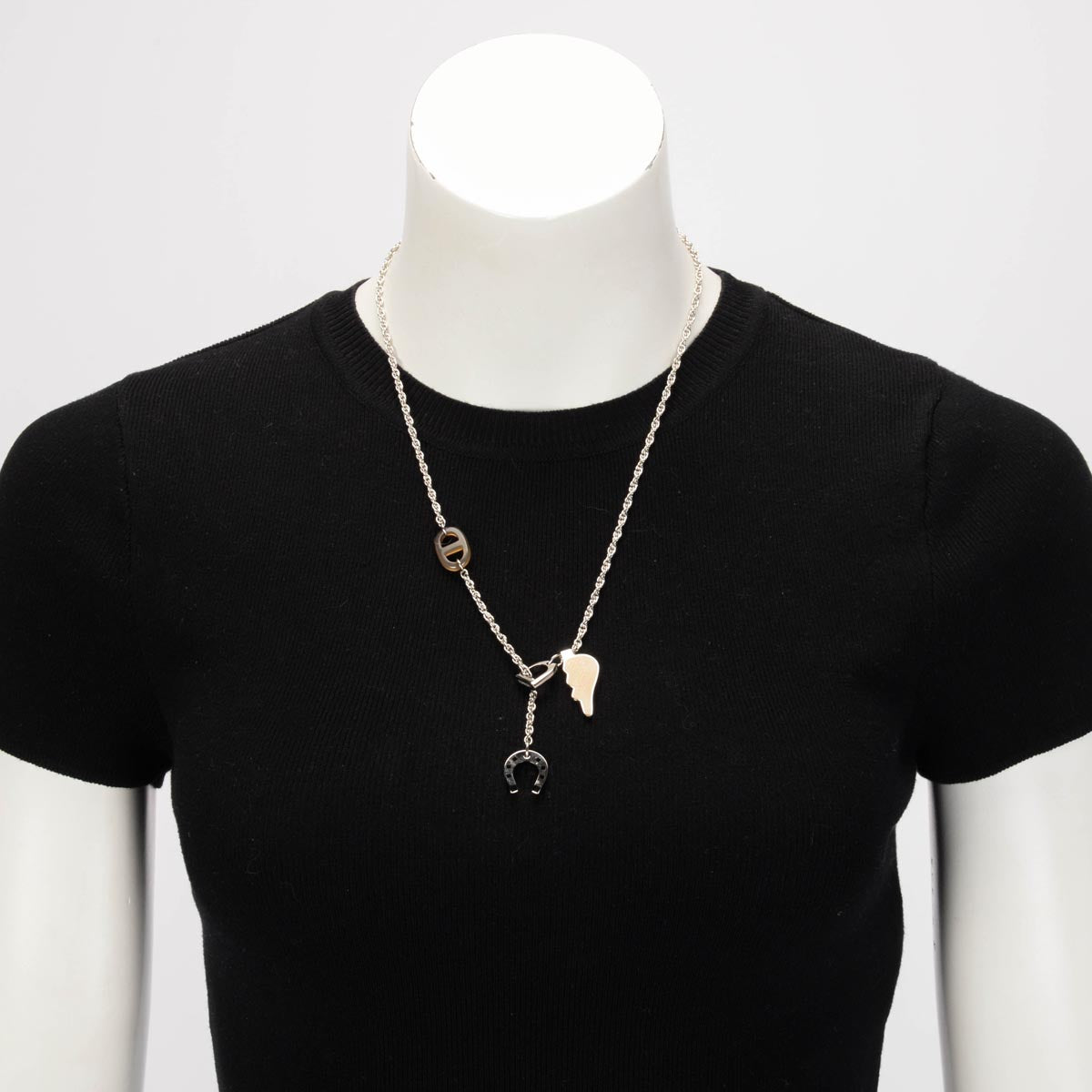 Hermes Golden Horn & Lacquer Bon Voyage Necklace