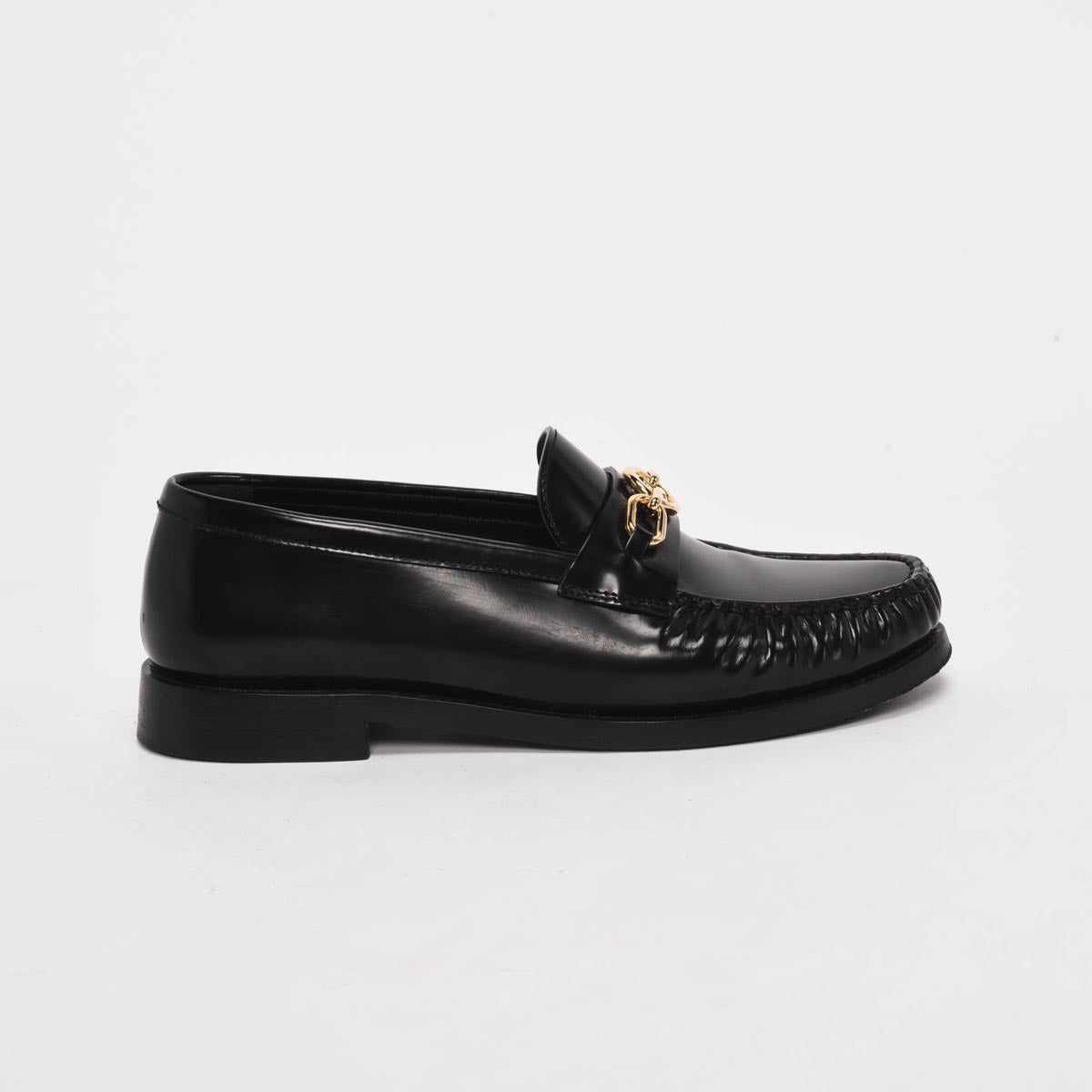 Louis Vuitton Black Hi-Shine Chess Loafers 36