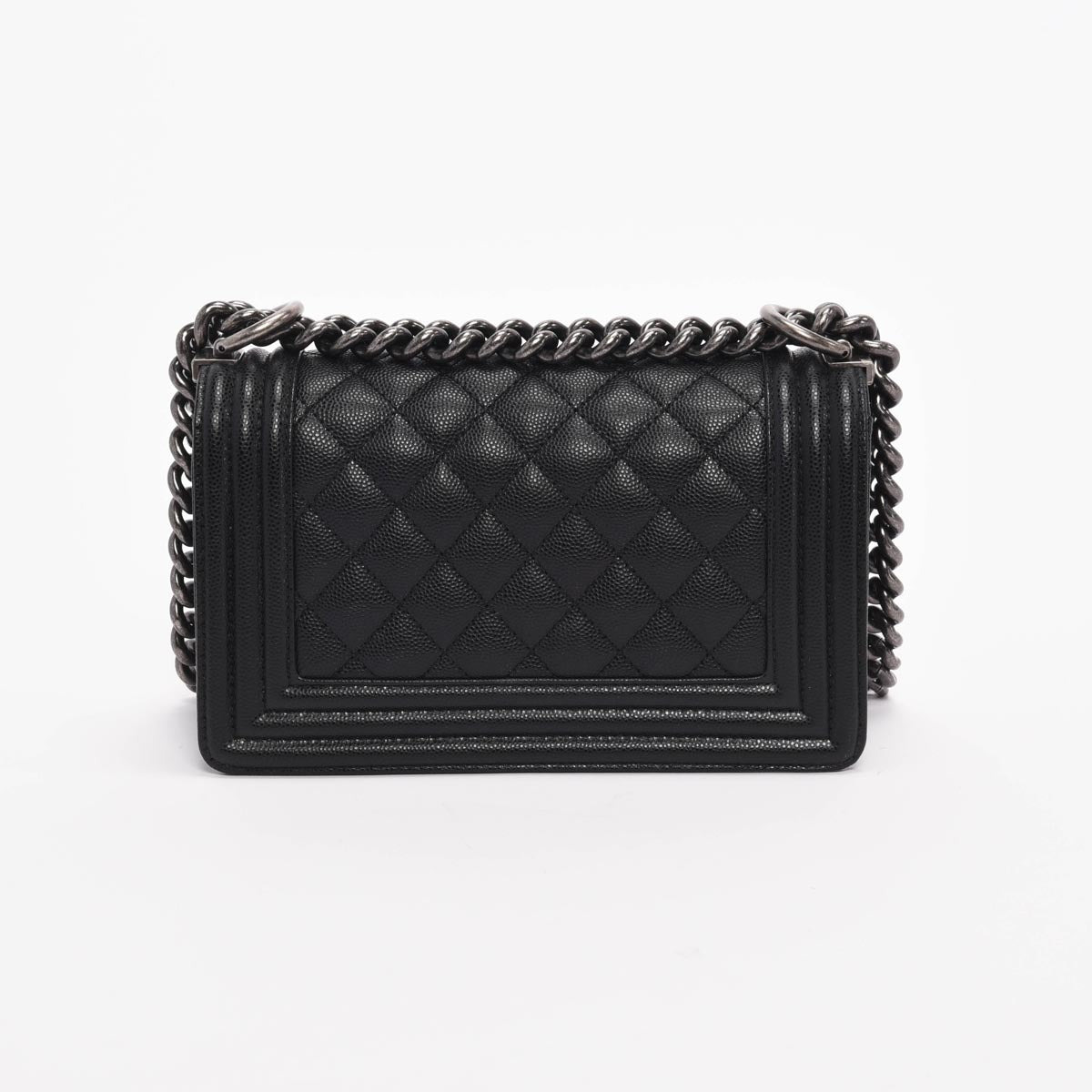 Chanel Black Quilted Caviar Small Boy Bag