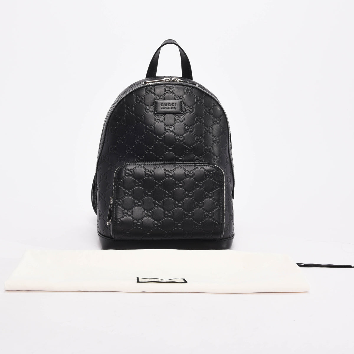 Gucci Black Guccissima Small Signature Day Backpack