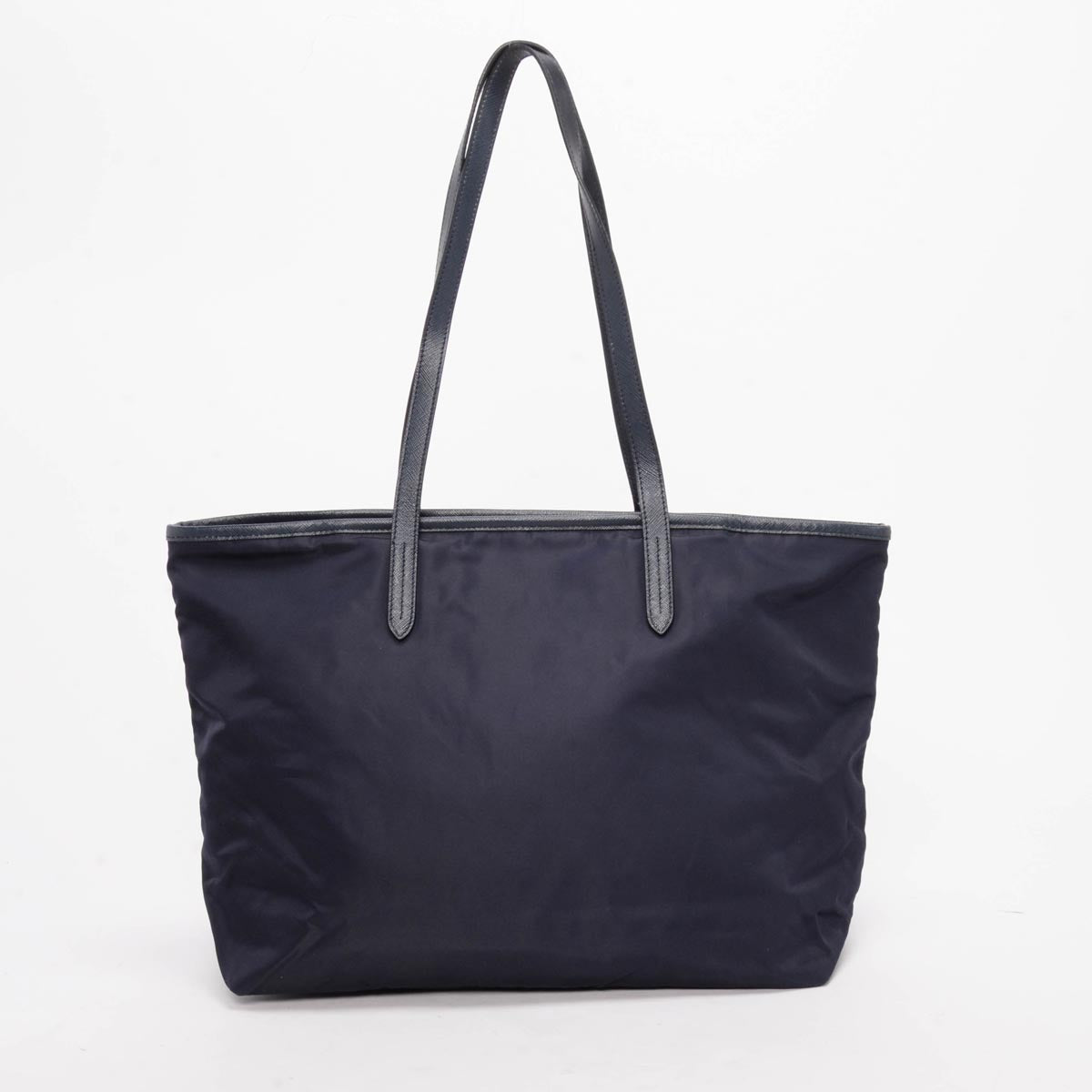 Prada Navy Re-Nylon Embroidered Logo Tote