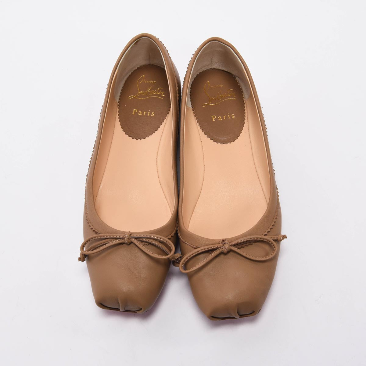Christian Louboutin Blush Lambskin Mamadrague Flats 36