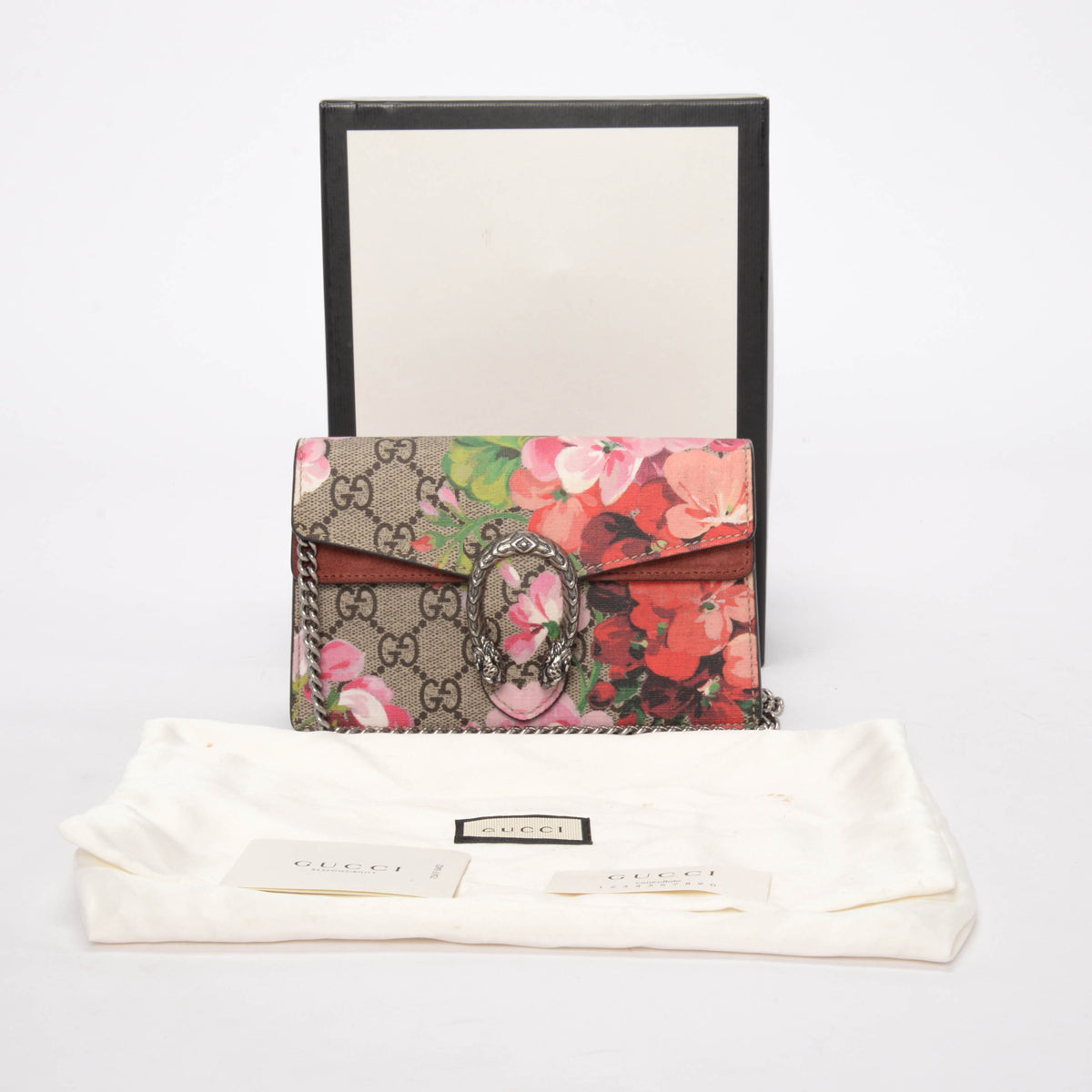 Gucci Pink GG Blooms Super Mini Dionysus Bag