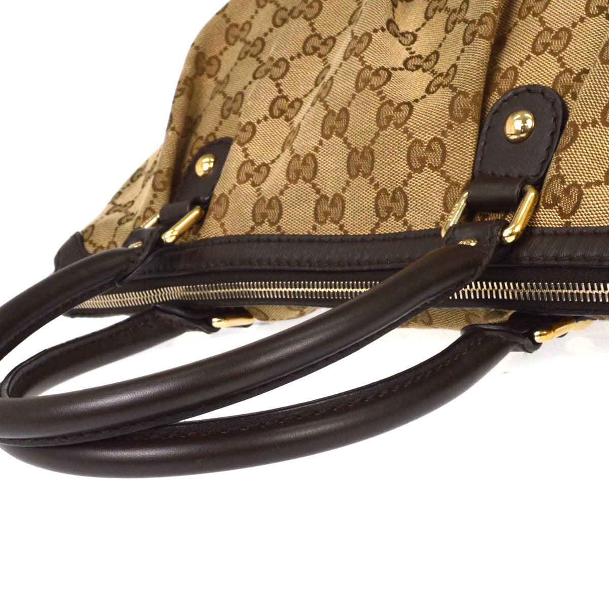 Gucci Brown GG Canvas Sukey Top Handle Satchel