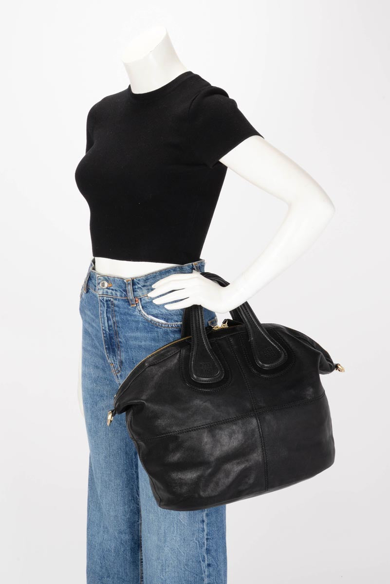 Givenchy Black Sugar Goatskin Medium Nightingale Tote