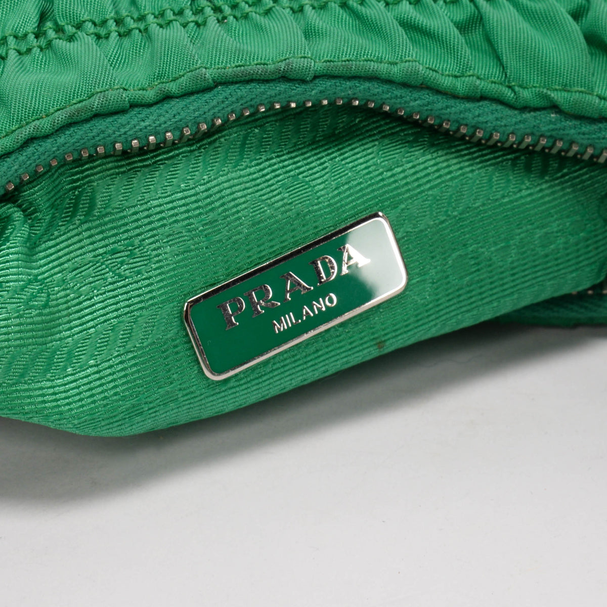 Prada Green Nylon Gaufre Re-Edition 2000 Mini Bag