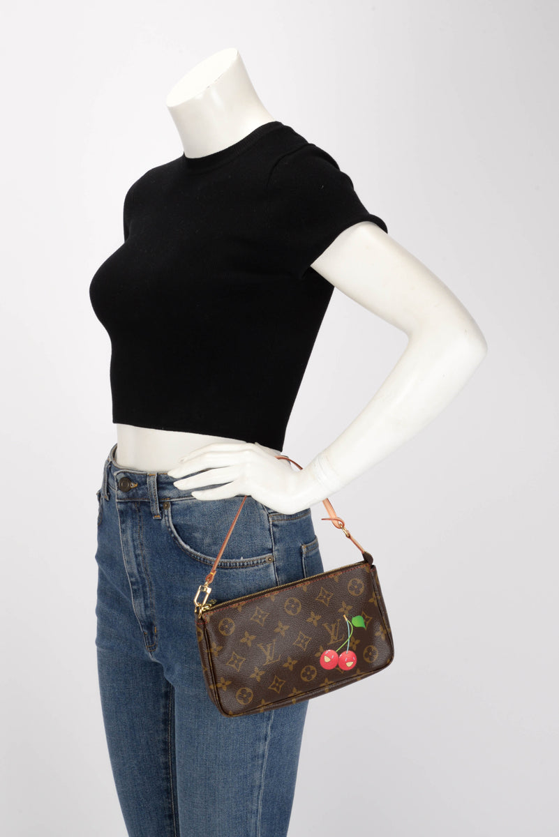 Louis Vuitton x Takashi Murakami Monogram Cerises Pochette Accessoires