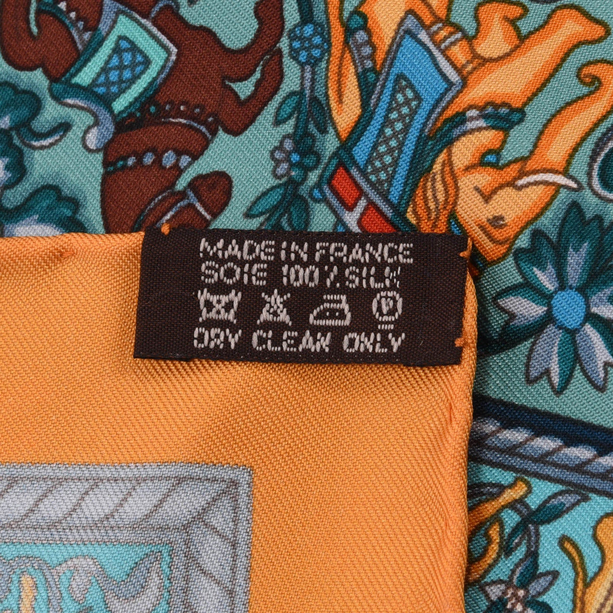 Hermes Aqua Silk Chasse En Inde Scarf