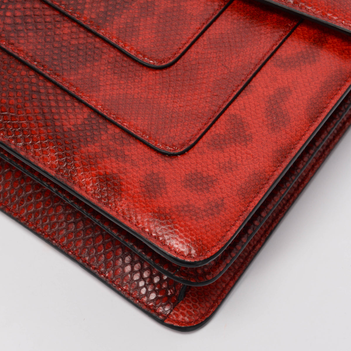 Bulgari Carmine Red Karung Medium Serpenti Forever Bag