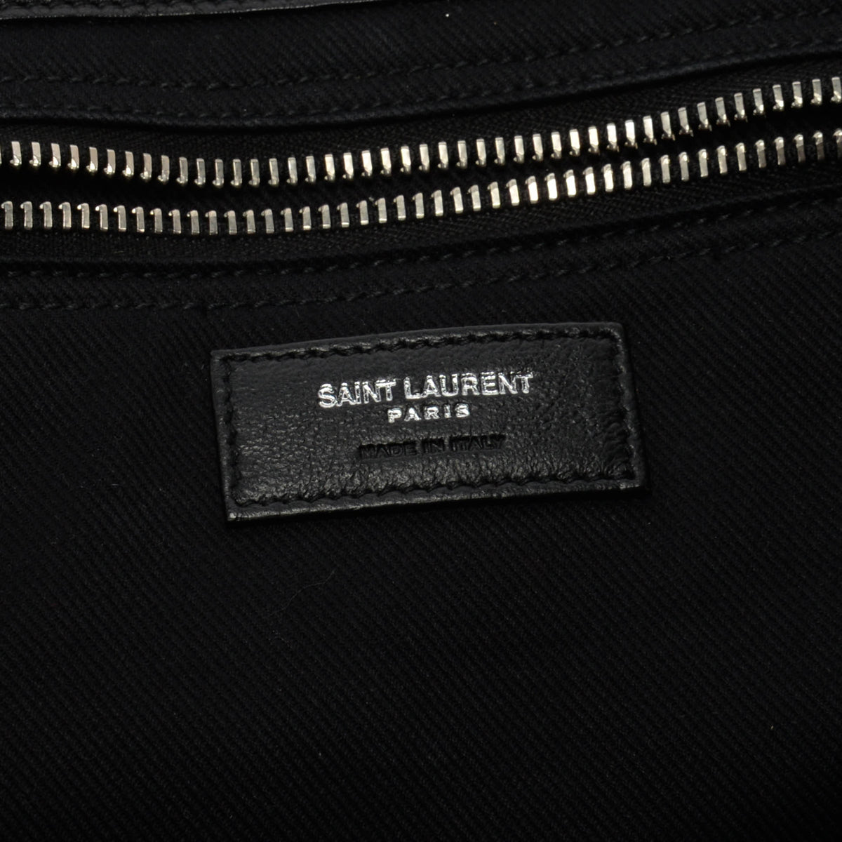 Saint Laurent Black Smooth Calfskin Rive Gauche Tote