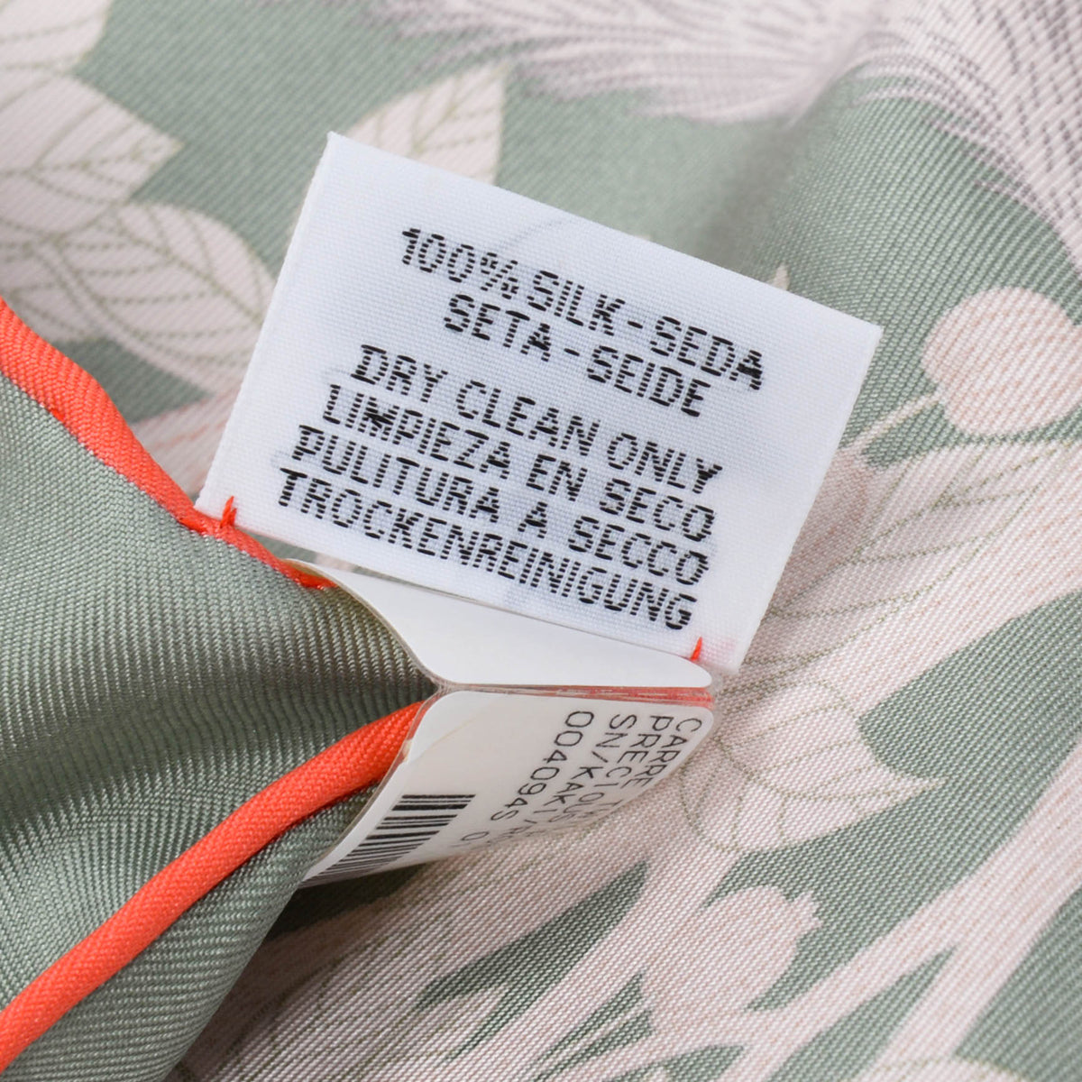 Hermes Kaki Silk Precious Paradise Scarf