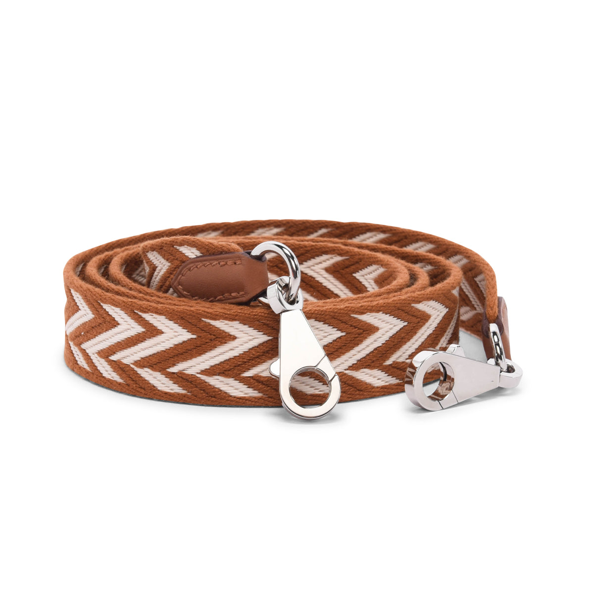 Hermes Tan Canvas Sangle Zigzag 25mm Bag Strap