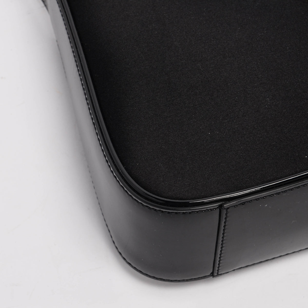 Saint Laurent Black Satin & Patent Le 5 A 7 Bag