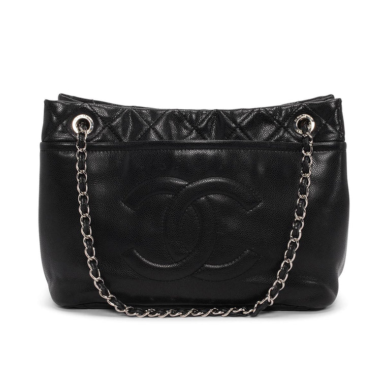 Chanel Black Caviar Leather Timeless CC Tote